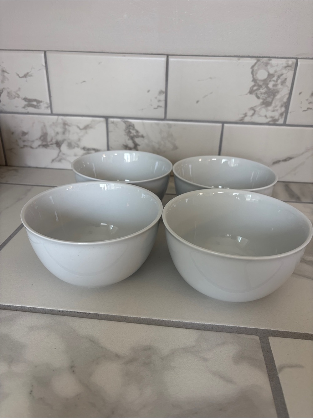 Pottery Barn Great White Traditional Cereal Bowls - Set of 4